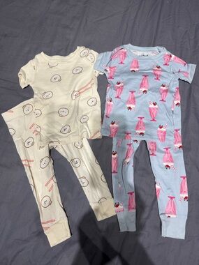 Toddler Pajama Set - Pink Milkshake & Cream Dumpling Prints